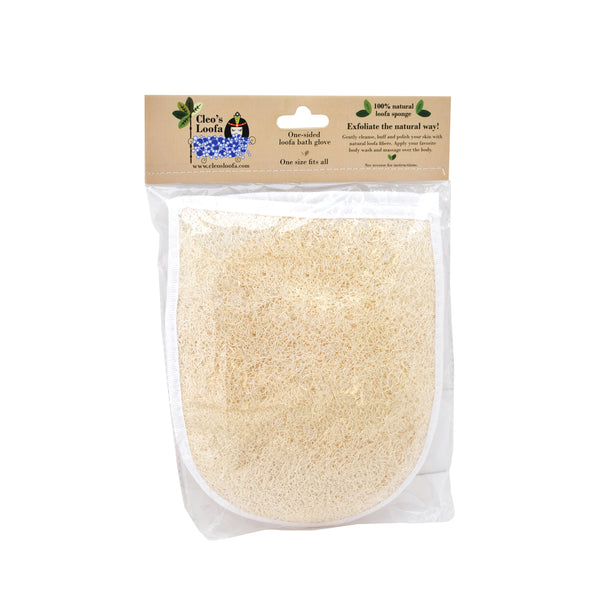 Bath sponge mitt one-sided bath loofah ( Terry cotton cloth on back )