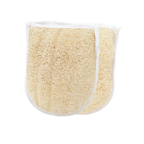 Bath sponge mitt with double-sided bath loofah